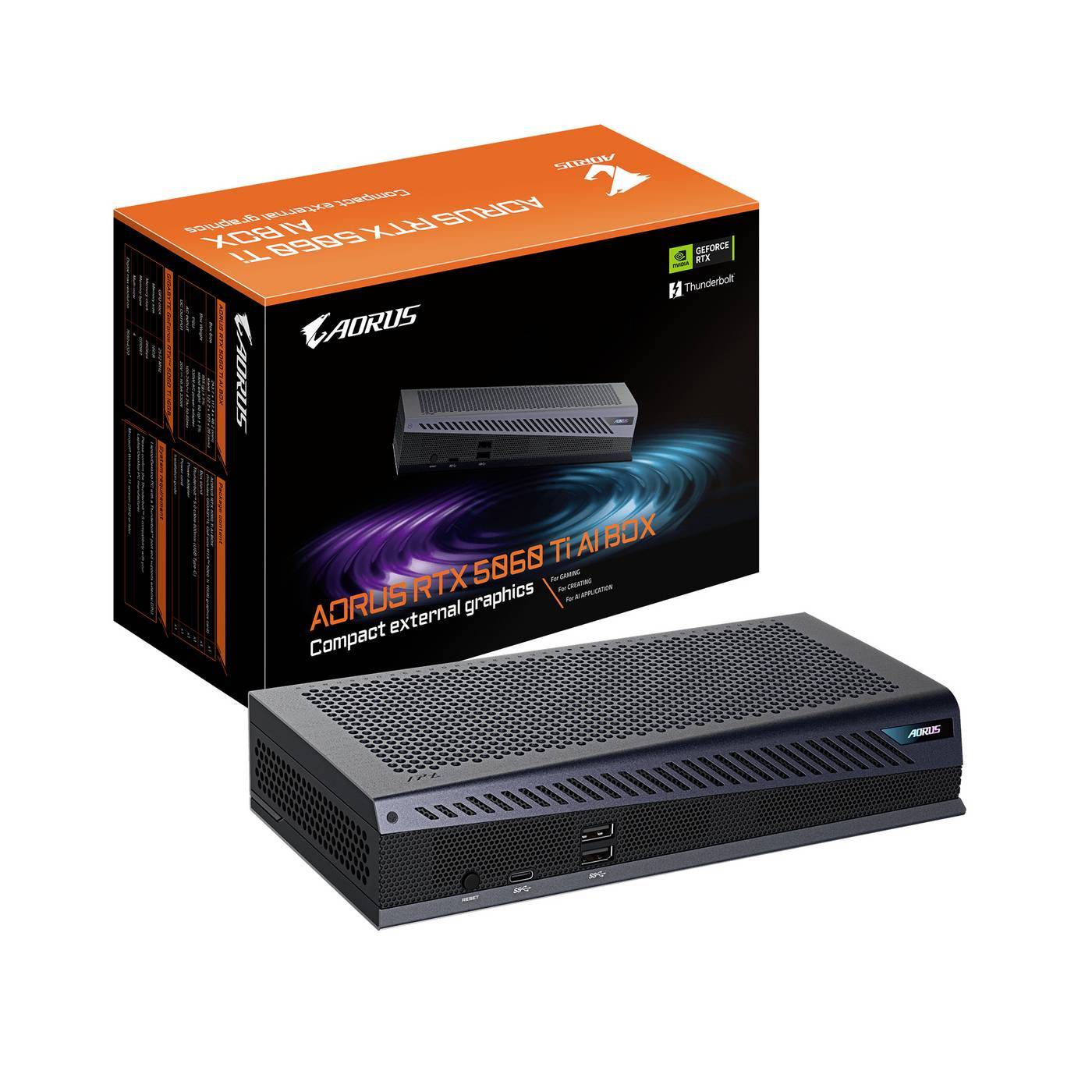 Gigabyte Grafikkort Nvidia RTX 5060 Ti GeForce RTX 5060 Ti 16 GB GDDR7 RAM HDMI, DisplayPort, USB-A (USB 3.1 Gen 2), USB-C® (USB 3.1 Gen 2) RGB-belysning