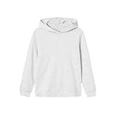 NAME IT Unisex Nlnnizu Ls Bru Sweat W. Hood Noos joggingbyxor, Ljusgrå melange, 122/128 cm