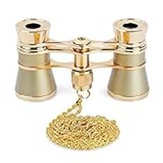 Rfeeuubft 3X25 Opera Tittarkikare Helt Metall med Handtag/Kedja Dam Retro Liten Kikare Minikikare