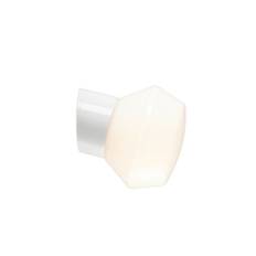 Vägglampa Klassisk vit, blank opal E27