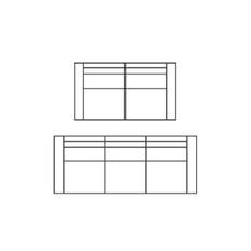 Skalma Chile sofa (Stof, Kort sædedybde - 50 cm, 2 + 3 pers. sofasæt - B140/198 x D75 x H82 cm, Eg)