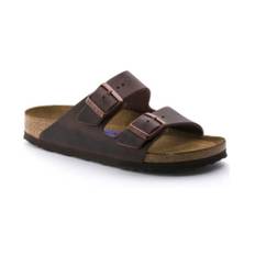 Birkenstock, Sko, Herre, Brun, 42 EU, Læder, Arizona Soft Footbed Oiled Nubuck Læder