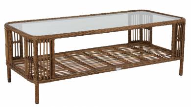 Anemon soffbord brun/glas 140cm