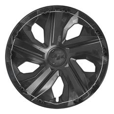 Hjulkapsler 4 stk. - Moon Ring Carbon - Str. 15" (sort eller sølv) Sort