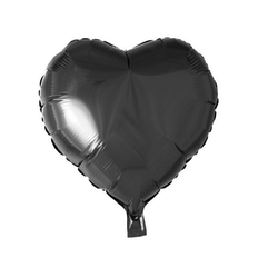 Folieballon - Hjerte Sort - Hjerte Balloner