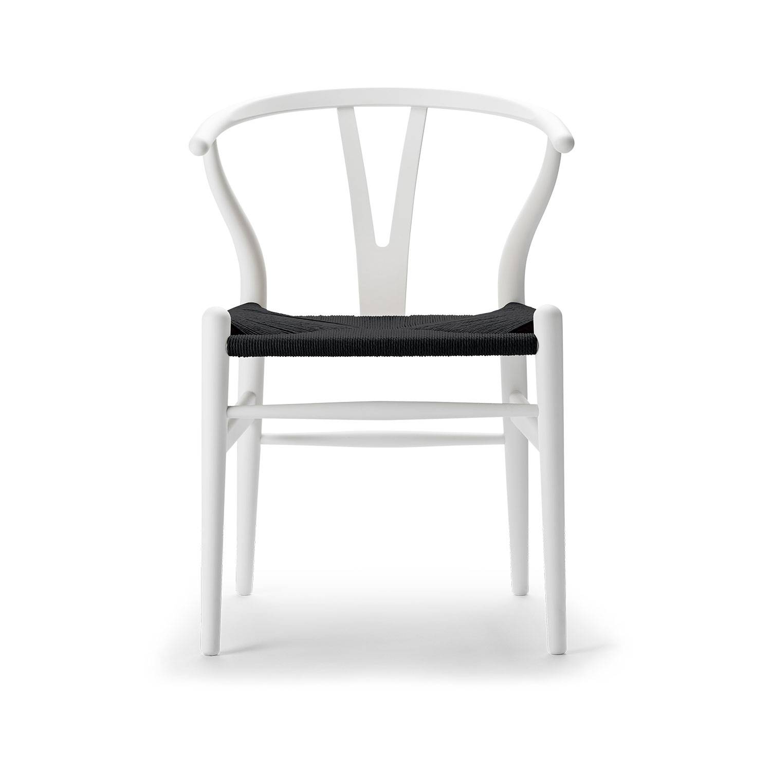 CH24 Y-stol CHS Soft Colors af Hans J. Wegner Natural White Sort papirgarn.