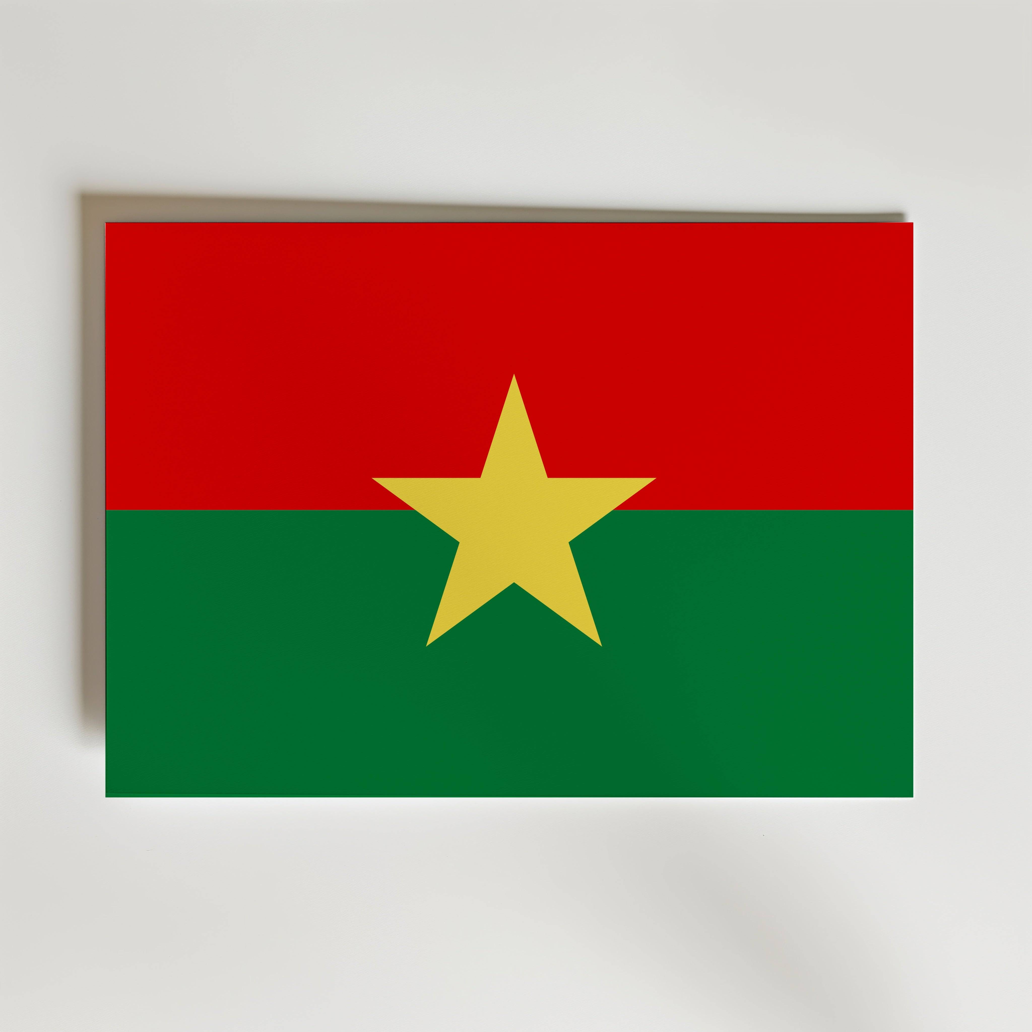 Burkina Faso National Flag Poster - Canvas 40x30 cm