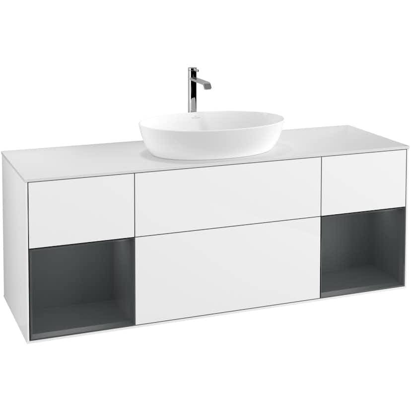 Tvättställsskåp Villeroy & Boch Finion med Två Hyllor och Bänkskiva för Fristående Tvättställ från Artis & Collaro