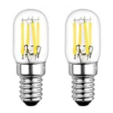 Akynite kylskåp E14 LED kall vit 3 W, 300 LM, AC 230 V, ersättning E14 25 W, glödlampa ljus LED T22 E14 kall vit för kylskåp, inte dimbar, 2 stycken