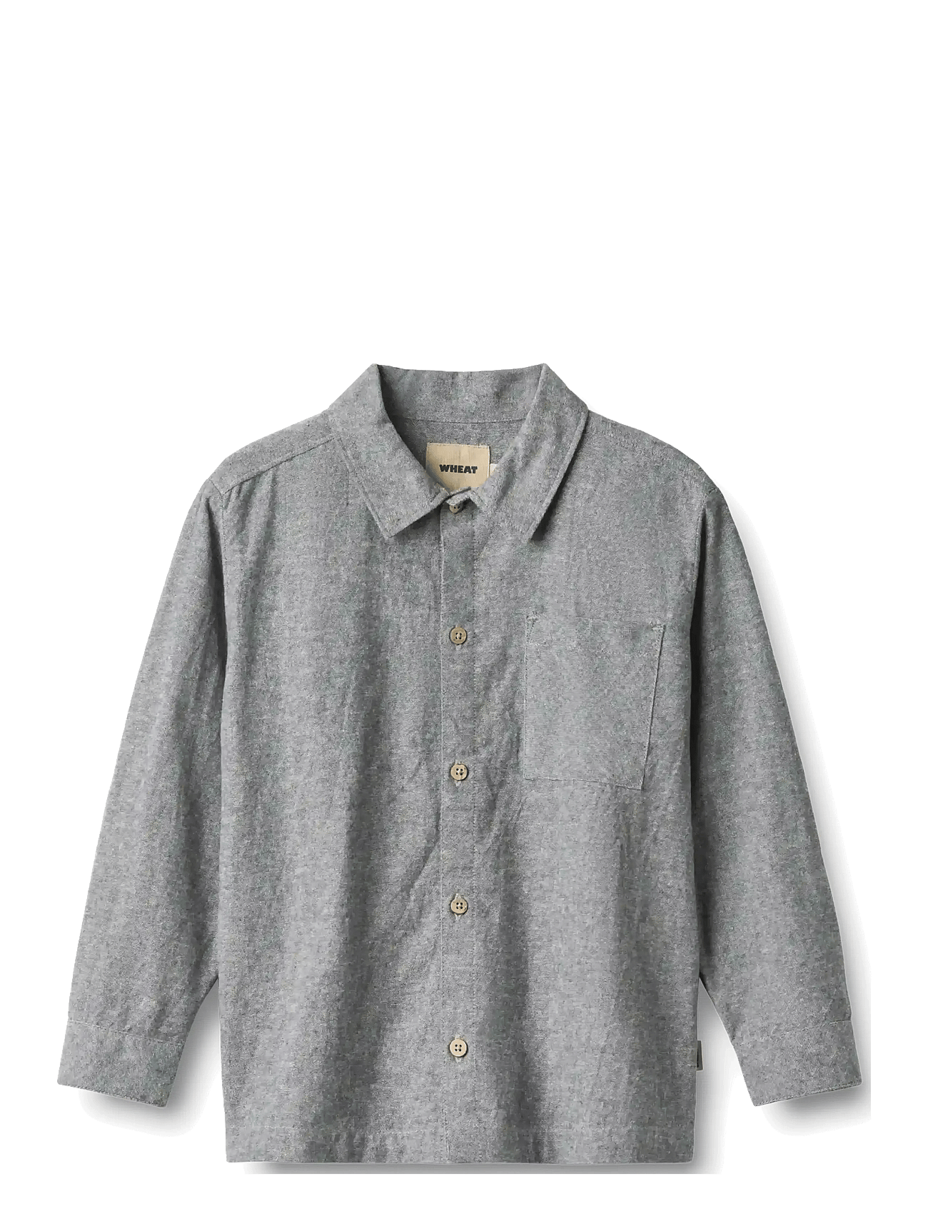 Wheat Shirt L/S Oscar - Grey - 128