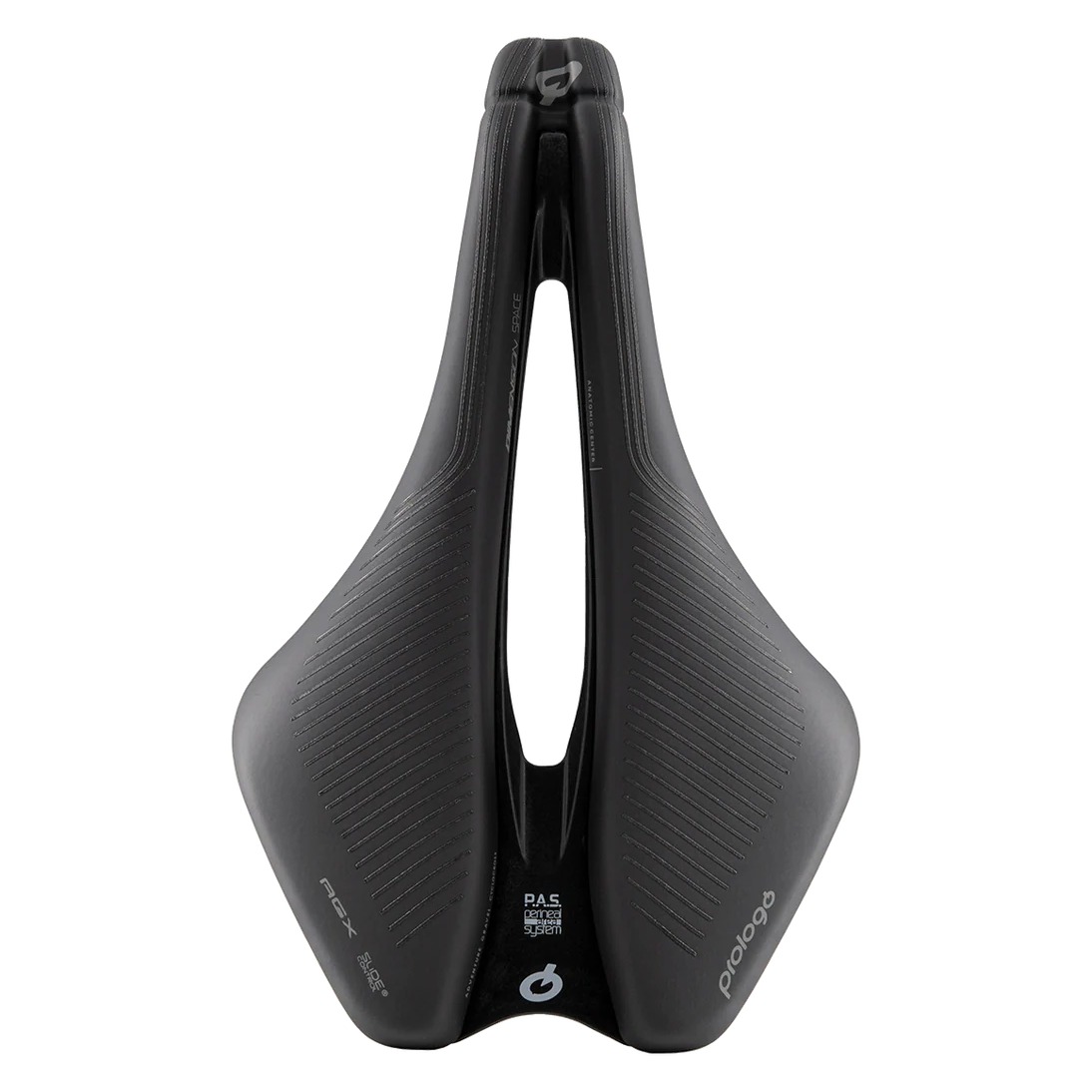 Dimension AGX Gravel Cykelsadel Space Tirox Slide Control- Prologo - Sort - Sort / 153mm