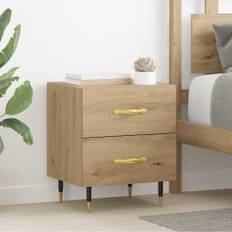 vidaXL Natskab 2 pcs artisan eg 40 x 35 x 47,5 cm Konstrueret træ