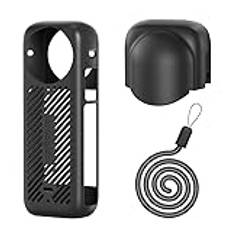 Fotoleey Camera Sleeve Soft Case for Insta360 X4 med lins Cap