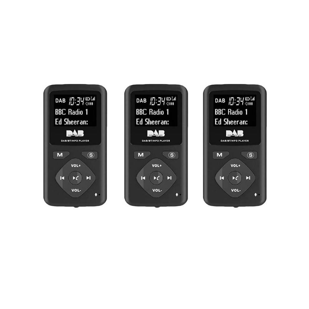 3X Portable FM/DAB Digital Radio Personal Pocket FM Radio MP3 Player Micro-USB for Home