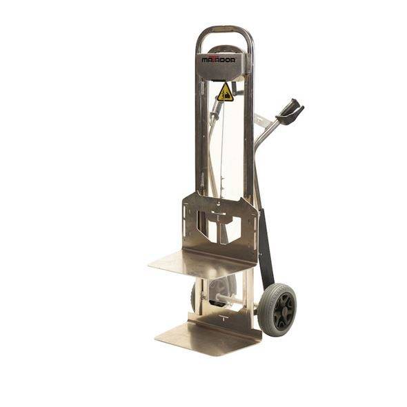 Säckkärra i aluminium Therese, lastkapacitet 350 kg, med lyftplattform