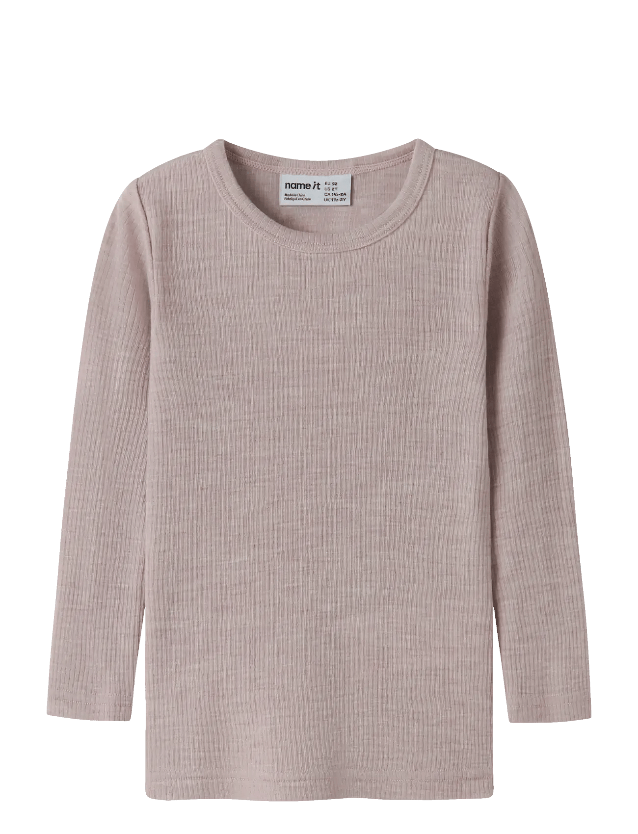 name it Nmnwax Wool Rib Ls Top Noos - Purple - 104