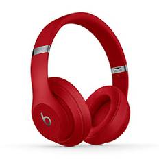 Beats by Dr. Dre Studio3 Wireless On-Ear-Hörlurar med Brusreducering – Apple W1-Chippet, Klass 1 Bluetooth, Aktiv Brusreducering, Transparens, 22 Timmars Lyssning - Röd