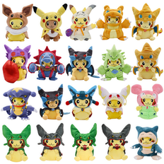 20 stilar Pokémon plyschdockor Pikachu Eevee Cross Dressing-serien Cross Dressing-serien Mimikyu Charizard Snorlax Lucario Tyranitar Slowpoke Audino H - Multifärgad (Multi-size)