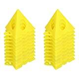 Konmålningsstativ Pyramid Riser, 20st Målarstativ Mini Cone Paint Stands Canvas- och Dörrstigarstöd, Solid Plastkonstativ Förhöjd för Ren Färg