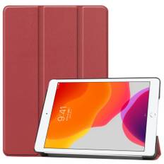 iPad 10.2 (2019/2020/2021) - Tri-Fold smart læder cover - Vinrød