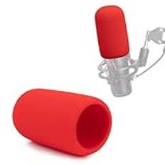 YOUSHARES Popfilter för HyperX QuadCast-mikrofon – mikrofonskydd skum mikrofon vindruteskydd kompatibelt med HyperX QuadCast S Mic (röd)