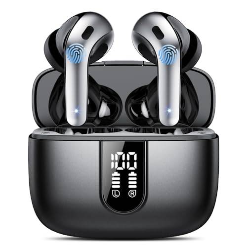 IKT Bluetooth Kopfhörer, In Ear Kopfhörer Kabellos Bluetooth 5.3 mit 50H Tiefer Bass, 2026 Neue Kabellose Kopfhörer Noise Cancelling Earbuds mit 4 ENC Mic, IPX7 Wasserdicht Ohrhörer, USB-C