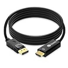 Skintek SK-04-DPH18 DisplayPort (DP) till HDMI, 4K 1080p 60 Hz hane till hona ansluta PC/Notebook/MAC med Display Port till Monitor-utgång, projektor med HDMI-ingång. 1,8 m kabel