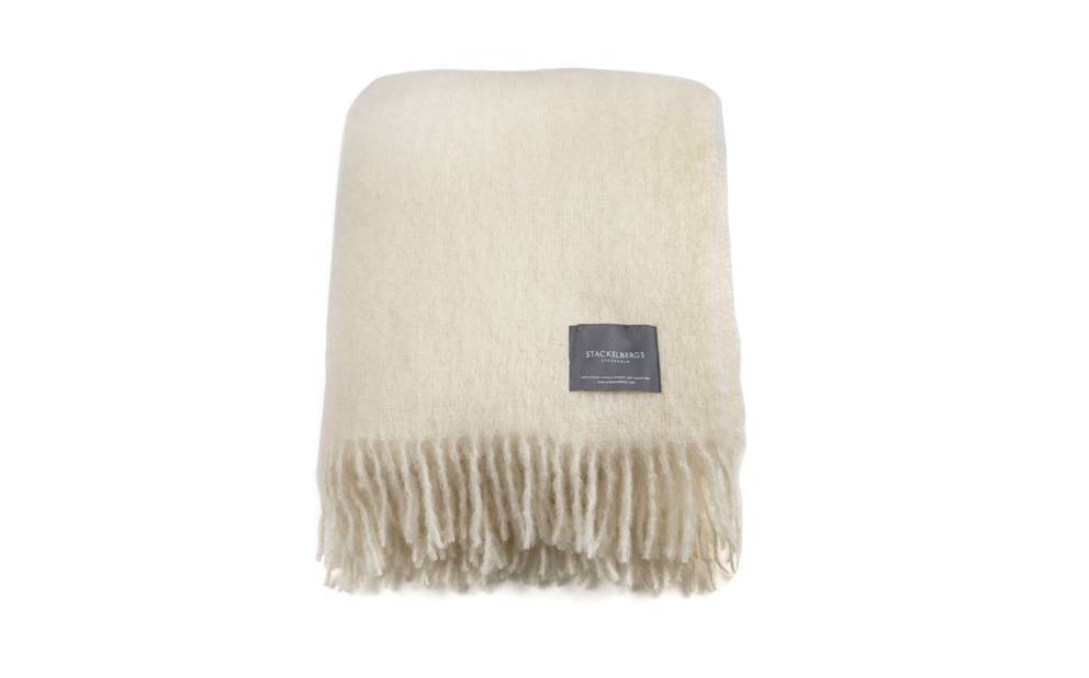 Mohair Pläd Bright White