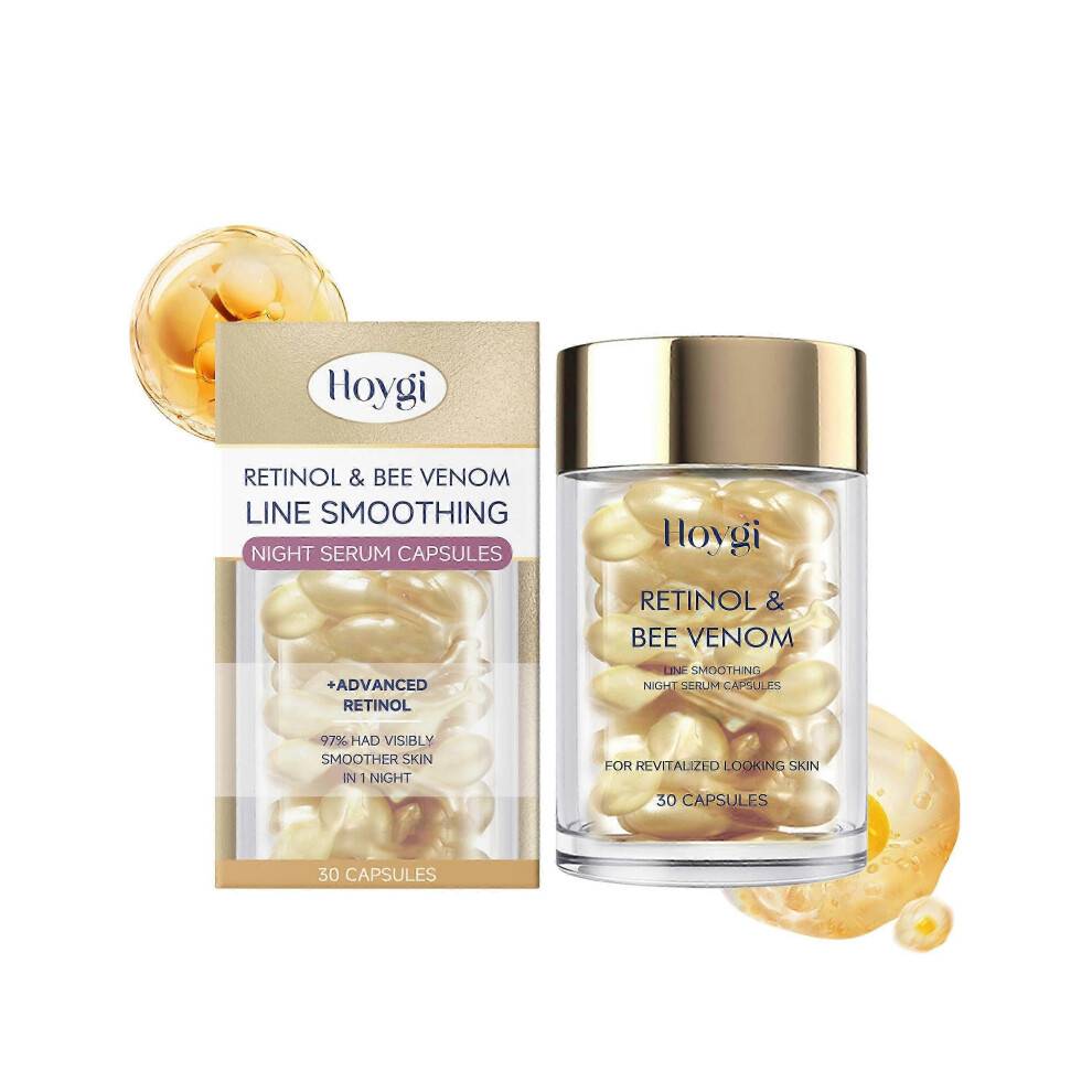 Hoygi Retinol Bee Venom Facial Capsules Gently Moisturize The Facial Skin, Firm And Improve Skin Texture, Hydrating Capsules