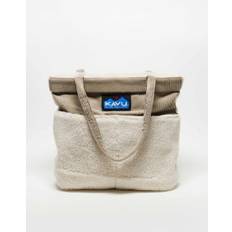 Kavu - Beige tote-taske i sherpa-fleece-Neutral