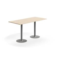 Barbord ALVA, 1800x800x900 mm, förankringsbart, högtryckslaminat, silver/björk