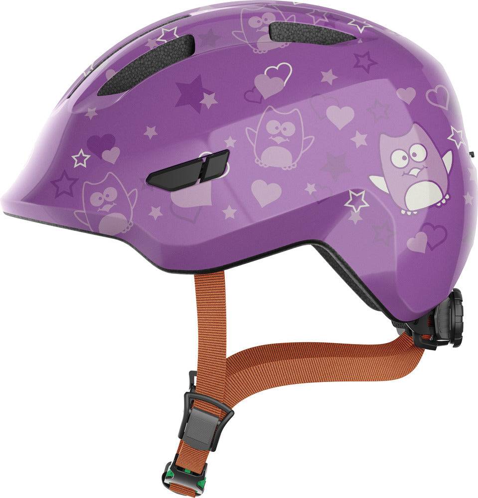 Abus Smiley 3.0 Purple Star Grönt spänne - S 45-50 cm