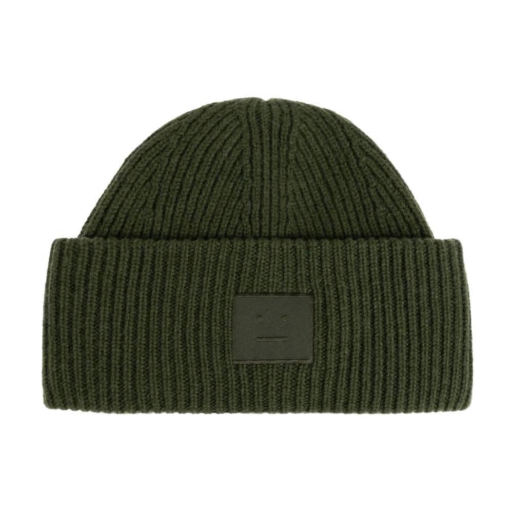Acne Studios - Face Logo Beanie - Yak Accessoarer - unisex - ONE Size - Nylon