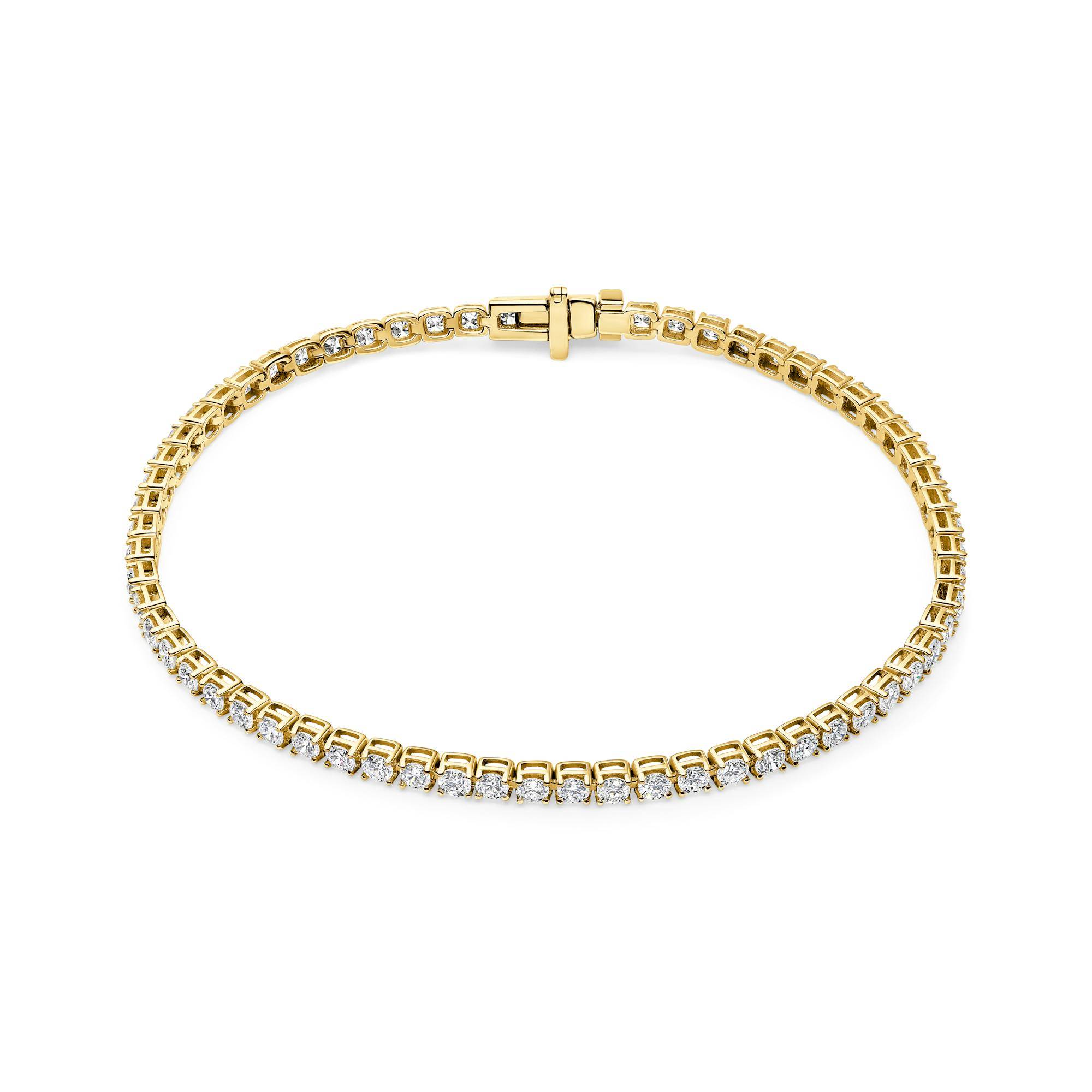 Diamante Bracelet 2.70-3.24 ct Guld Guld farve, Hvid