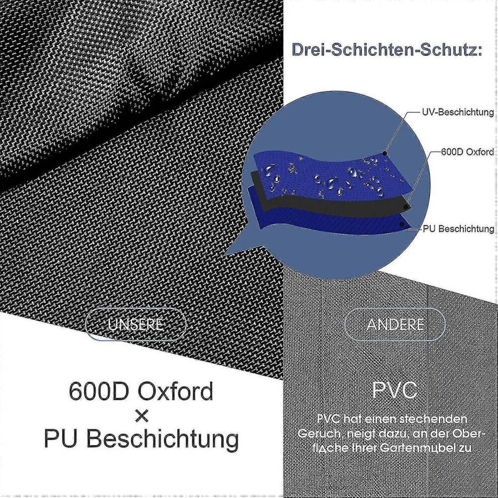 242cm x 162cm x 100cm Patio Furniture Cover Patio Furniture Cover, 600d Oxford Fabric Protective Cover