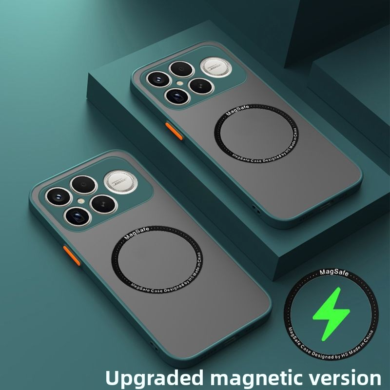 Fashionable Semi Transparent Matte Phone Case for Xiaomi POCO F8 Ultra F7 Pro Magnetic Charging Anti Drop Protection Phone Case