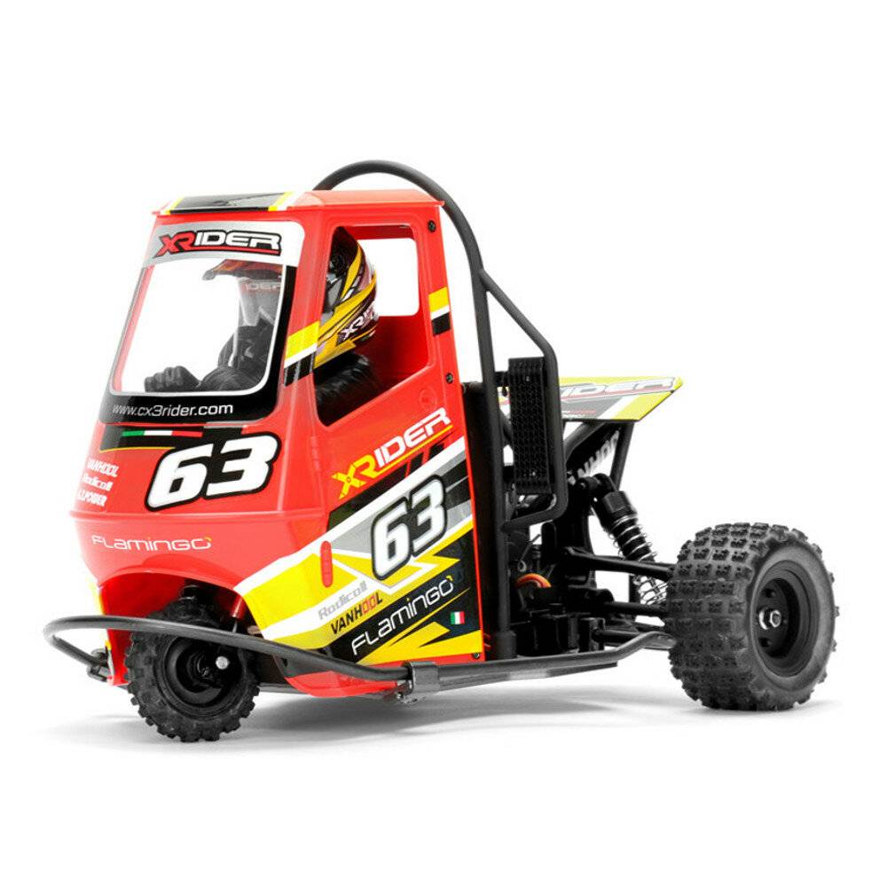 X-åkare Flamingo 1/8 2.4G 2WD Rc bil Elektrisk Trehjuling RTR Modell
