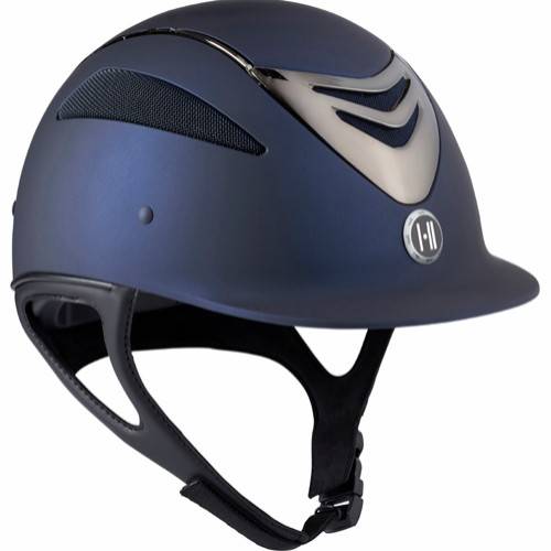 OneK Defender Pro Matte Chrome Ridhjälm - Marin - Skal storlek 0 (47-54 cm)
