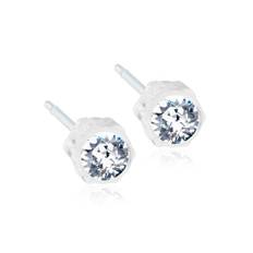 Blomdahl Örhängen 4 mm, Crystal - Stjärnurmakarna