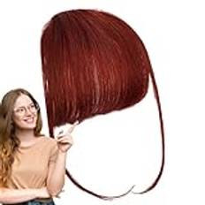 Bang Clip in Hair Extensions, Bang Extensions Clip Människohår - Clip on Air Bangs Human Hair Extensions | Naturlig färg Clip on Neat Bangs hårförlängning, människohår Bangs Extensions, Snyggt hår Ban