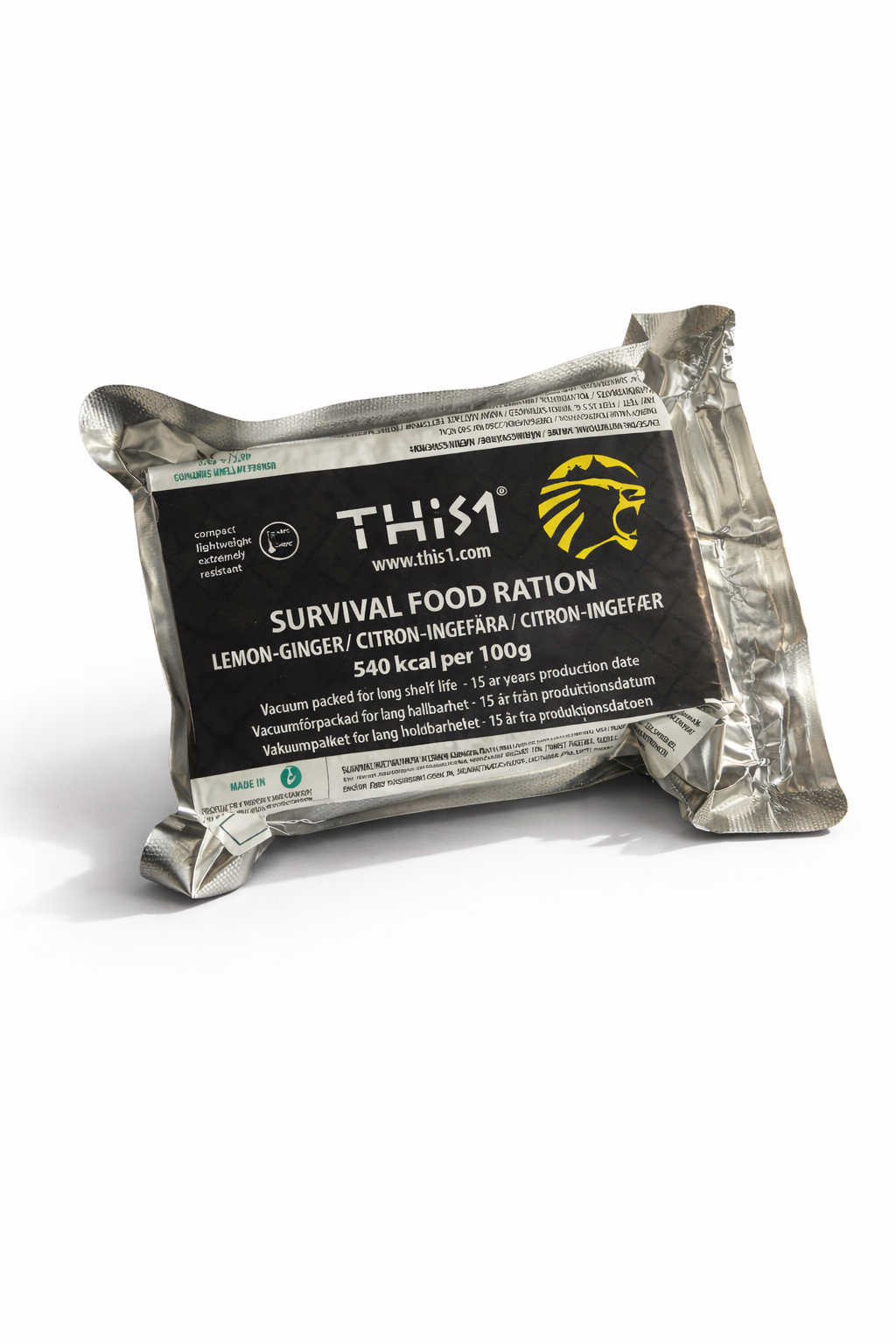 This-1 | Survival Bar | Lemon-ginger | Lång Hållbarhet | 100g