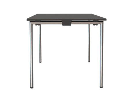 Randers + Radius Tube Fold Foldebord m. ABS Kant - D: 80 cm Decor Laminat Lys Grå Krom 120 cm.