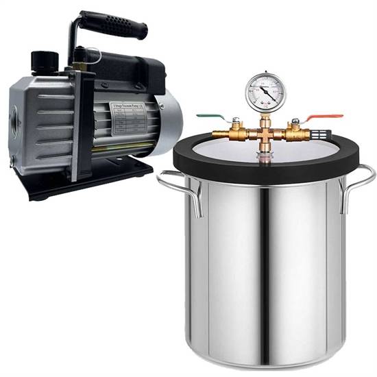 Vakuumkammer med pumpe - 12,0 ltr..