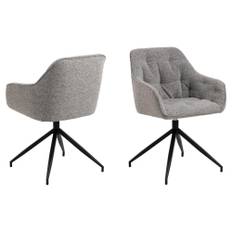 Urban Fusion Collection - Toulon Karmstol Snurr Monza tyg Grå - ["gid://shopify/Metaobject/311986454901"]