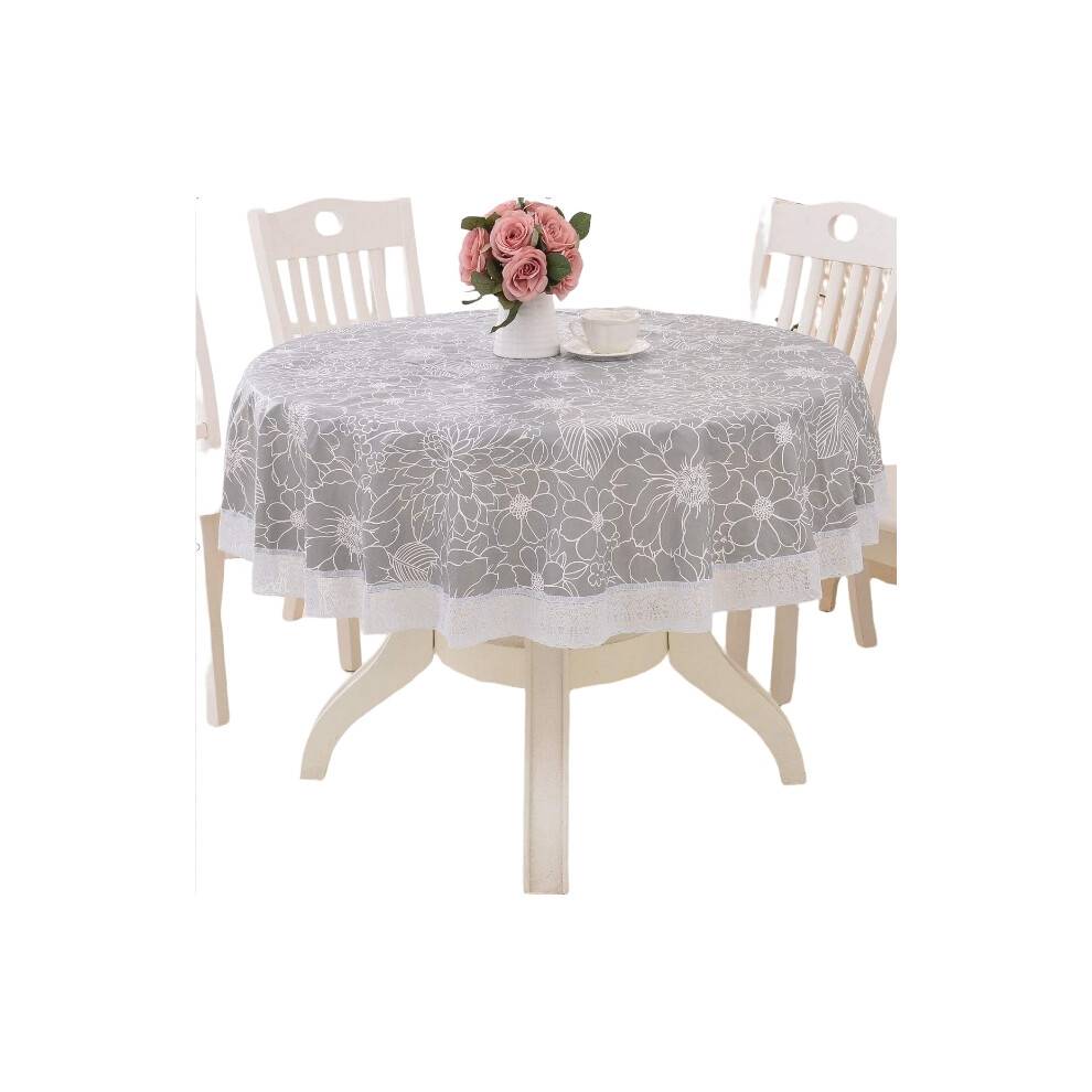 Vinylduk med flanellbaksida, elegant mönster, vattentät, fläckavvisande bordsduk för utomhusbruk, modern design, enfärgad duk