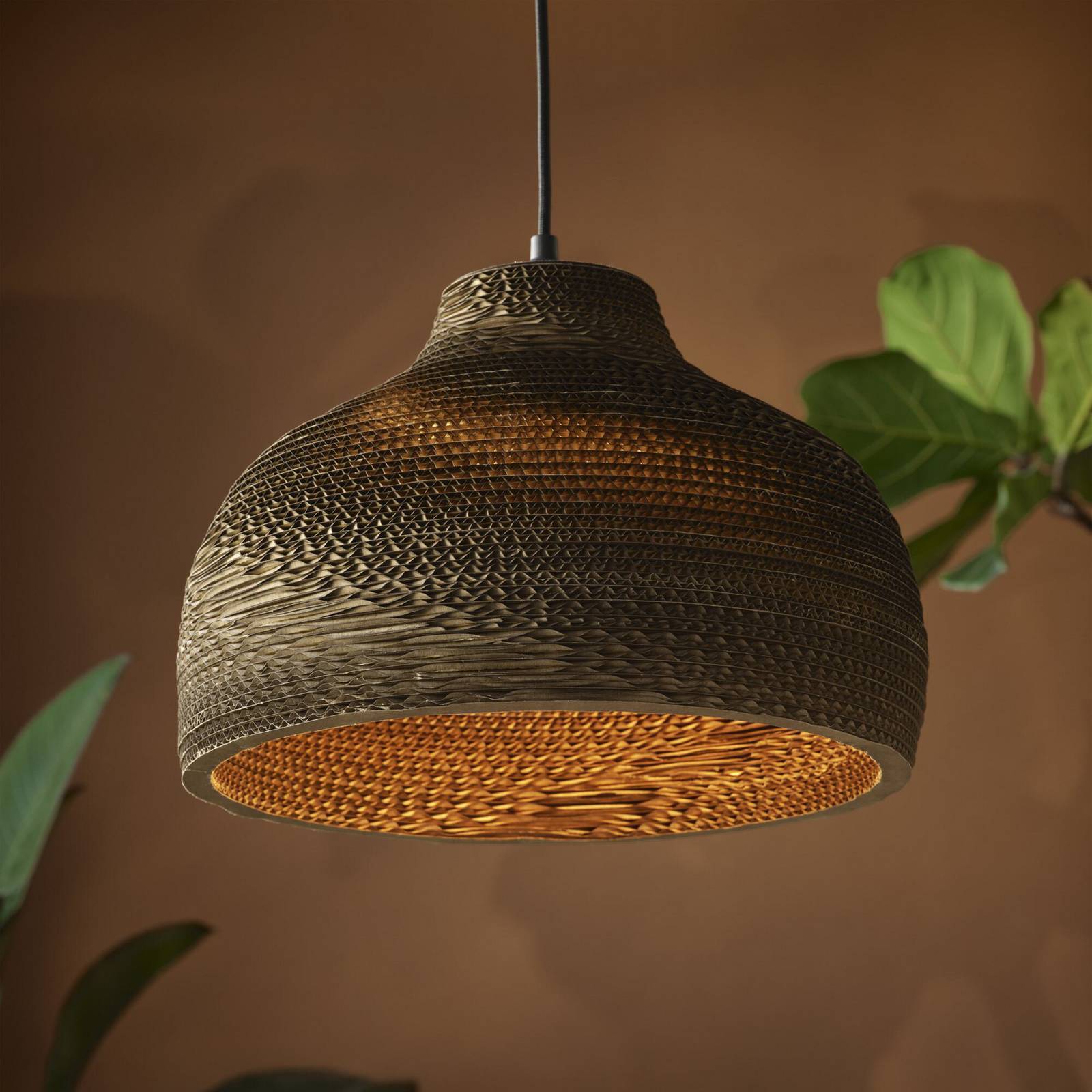 OSRAM Hänglampa HAT, dimbar, Brun / rost, Vardagsrum / matsal, Papper / lunopal / lunolit, Pendellampa