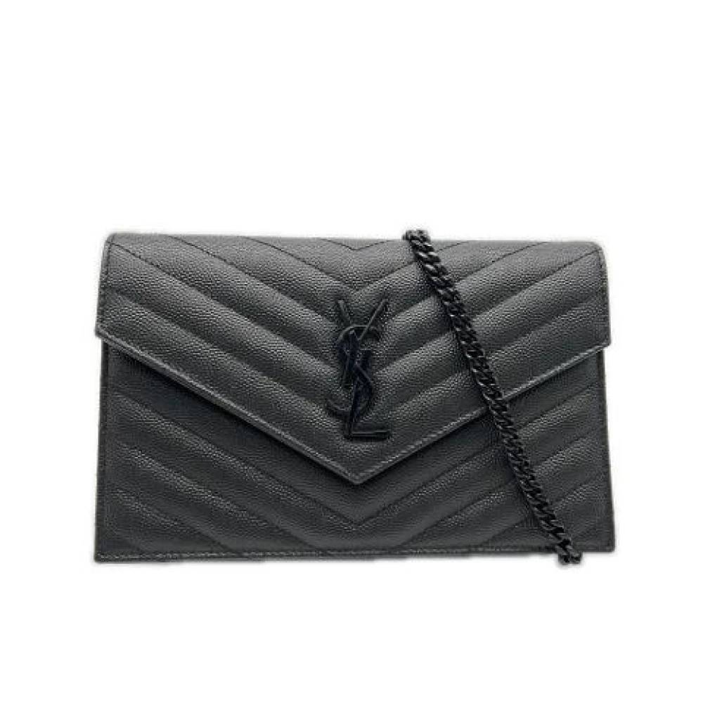 Yves Saint Laurent Vintage Pre-owned Vintage Skuldertaske - Vintage - Dame - Sort - ONE SIZE - Uld