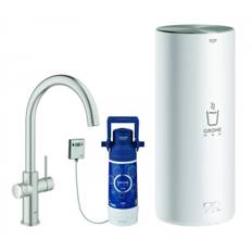 GROHE Red Duo Küchenarmatur und Boiler L-Size C-Auslauf supersteel 30079DC1