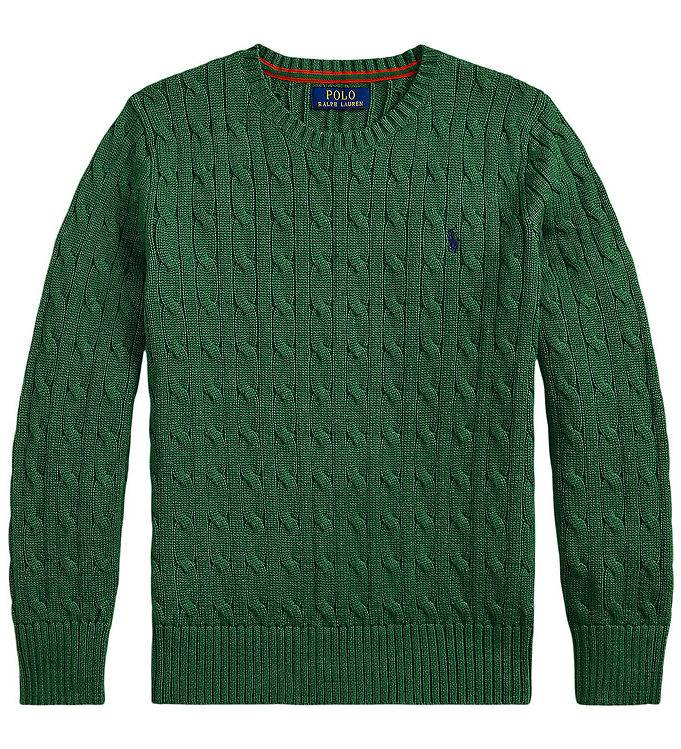 Polo Ralph Lauren Tröja - Stickad - Kabel - Verano Green - Polo Ralph Lauren - 8 år (128) - Tröja