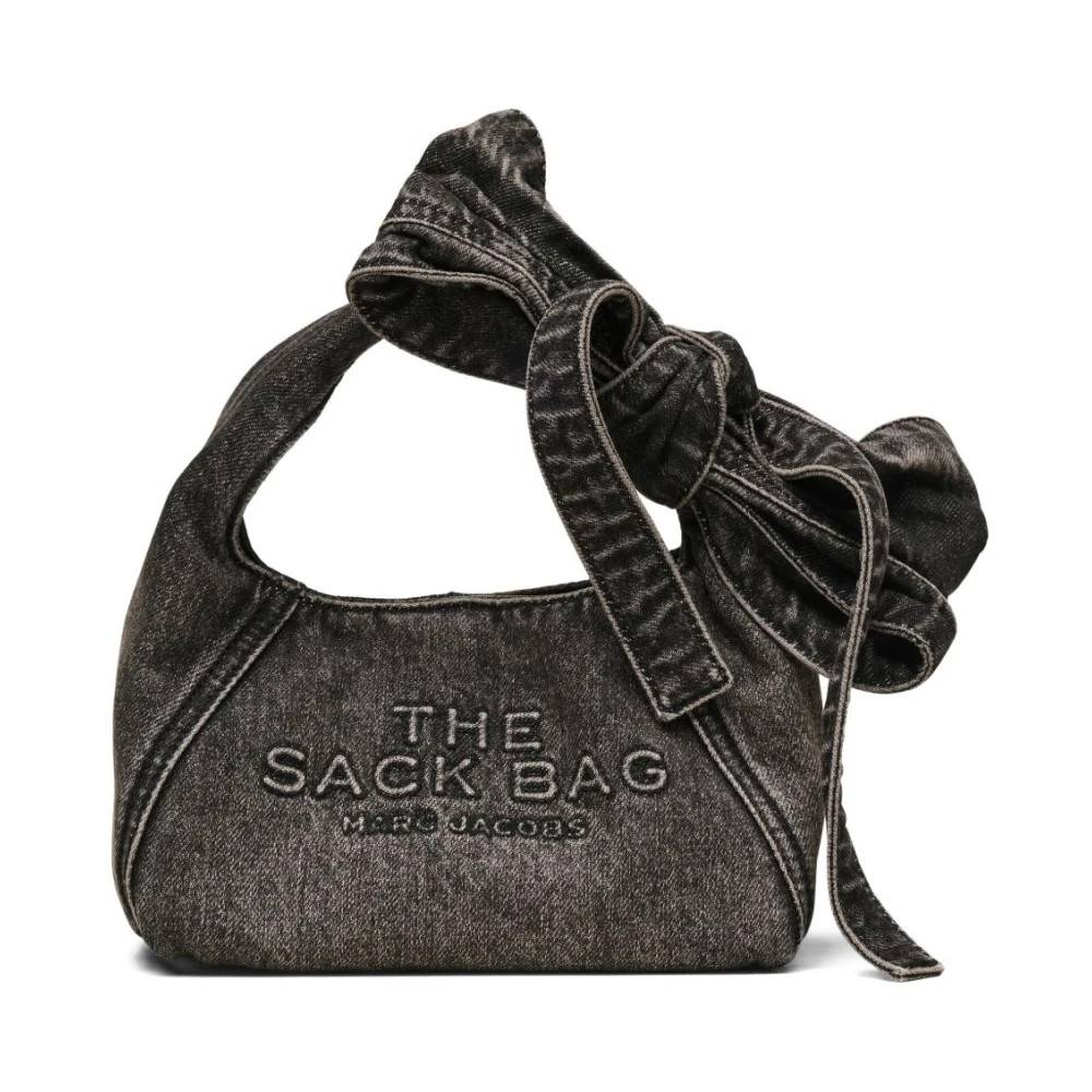 Marc Jacobs The Bow Denim Mini Sack Bag - Tasker - Dame - Sort - ONE SIZE - Denim